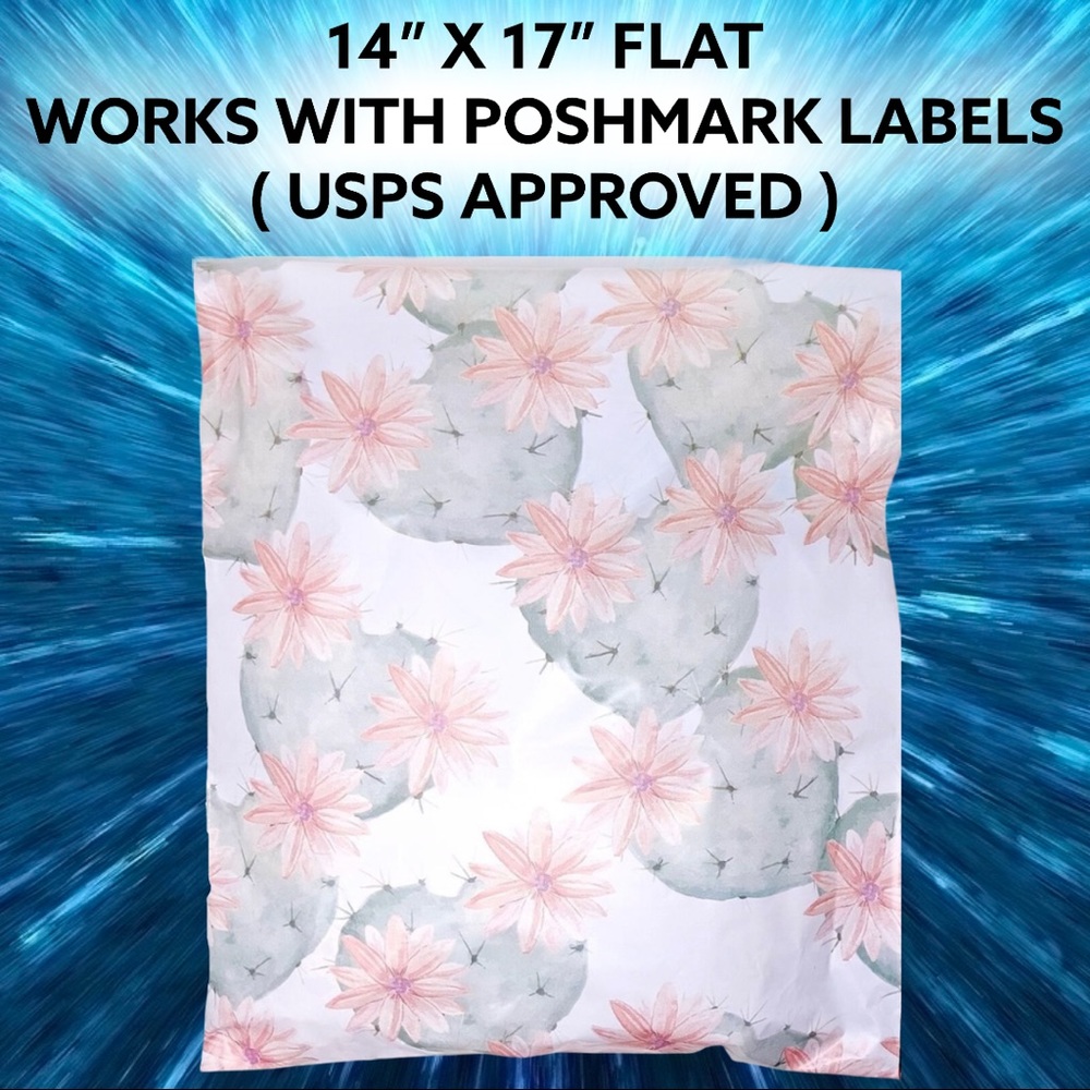 50 14X17 Flowering Cactus Poly Mailers CLEARANCE - Picture 4 of 6